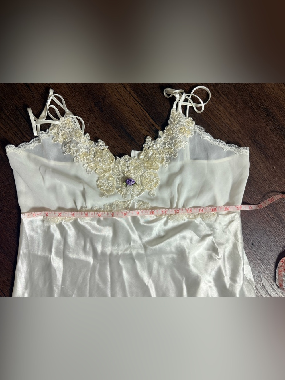 Vintage 1990’s Women's Lace-Trim Slip Dress - Picture 8 of 8